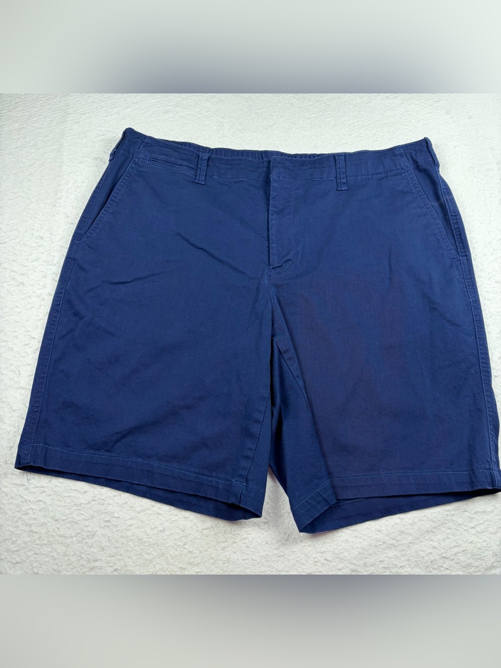 Lands' End Women's Plus Size 16W Navy Blue Elastic Waist Chino Shorts